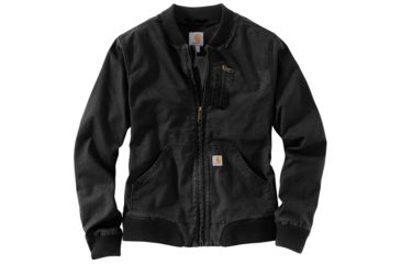 Image of Carhartt Crawford Bomber Jacket - Women's, Black, Extra Large, Regular, 102524-001-REG-XL