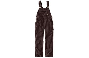 Image of Carhartt Crawford Double Front Bib Overalls - Womens, Dark Brown, M-Tall 102438-201-TLL-M