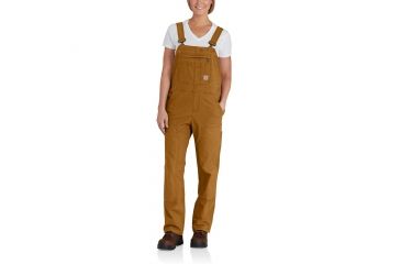 Image of Carhartt Crawford Double Front Bib Overalls - Womens, Carhartt Brown, XXL-Tall 102438-211-TLL-XXL
