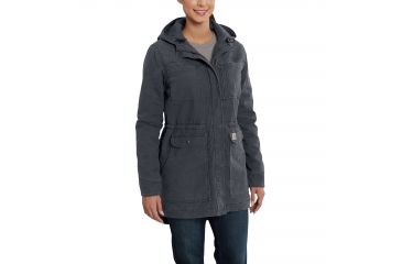 Image of Carhartt Crawforrd Defender Sherpa Lined Coat for Womens, Coal, 2XL/Regular 102748-011-REG-XXL