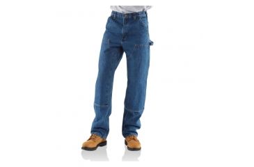 Image of Carhartt Loose/Original-Fit Washed Logger Double-Front Work Jean - Men's, Darkstone, 34-32, B73-DST-34-32