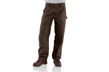 Image of Carhartt Washed-Duck Double-Front Work Dungaree - Men's, Dark Brown, 30-46, B136-DKB-30-46