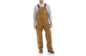 Image of Carhartt Duck Bib Overall for Mens, Carhartt Brown, 34/28 R01-BRN-28-34