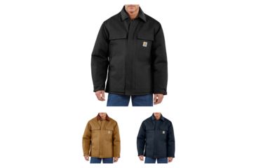 Image of Carhartt Duck Traditional Coat for Mens, Black, Carhartt Brown, Dark Navy