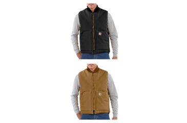 Image of Carhartt Duck Vest for Mens, Black, Carhartt Brown