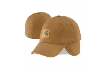 Image of Carhartt Ear Flap Cap for Mens, Carhartt Brown, Medium/Large A199-BRN-M/L