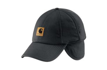 Image of Carhartt Ear Flap Cap - Mens, Black, Large/Extra Large, A199-BLK-L/XL-OFA