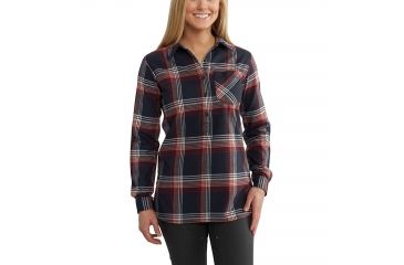 Image of Carhartt Farwell Shirt for Womens, Navy, Medium/Regular 102784-412-REG-M