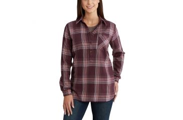 Image of Carhartt Farwell Shirt for Womens, Deep Wine, 2XL/Regular 102784-643-REG-XXL