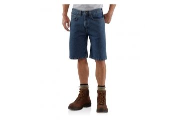 Image of Carhartt Five Pocket Denim Short - Men's-Dark Classic Wash-36 Waist