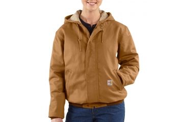 Image of Carhartt Flame-Resistant Canvas Active Jacket, Carhartt Brown, Extra Small/Regular 101629-211-REG-XS