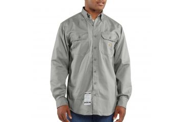 Image of Carhartt Flame-Resistant Classic Twill Shirt, Gray, Extra Large/Regular FRS160-GRY-REG-XLG