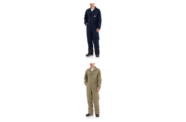 Image of Carhartt Flame-Resistant Deluxe Coverall, Dark Navy, Khaki