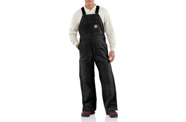 Image of Carhartt Flame-Resistant Duck Bib Lined Overall, Black, 50/32 101626-001-32-50