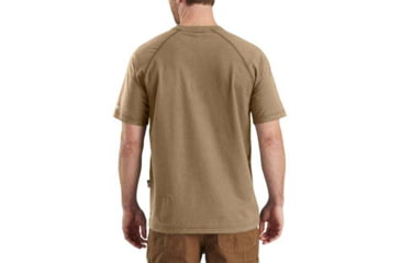 Image of Carhartt Flame-Resistant Force Short Sleeve T-Shirt, Khaki, Medium/Regular, 102903-250-REG-M