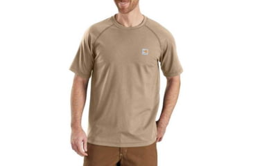 Image of Carhartt Flame-Resistant Force Short Sleeve T-Shirt, Khaki, Medium/Regular, 102903-250-REG-M