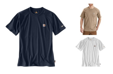 Image of Carhartt Flame-Resistant Force Short Sleeve T-Shirt, Dark Navy, Khaki, Light Gray