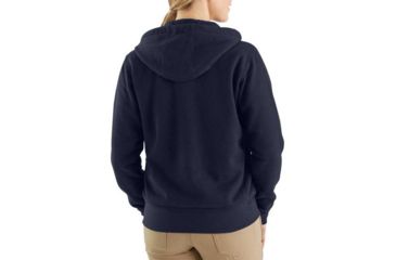 Image of Carhartt Flame-Resistant Hooded Zip Flame-Resistant Sweatshirt, Dark Navy, Extra Small/Regular, 102690-410-REG-XS