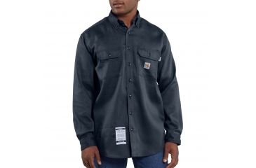 Image of Carhartt Flame-Resistant Lightweight Twill Shirt, Dark Navy, Large/Regular FRS003-DNY-REG-LRG