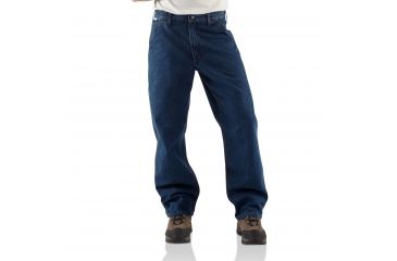 Image of Carhartt Flame-Resistant Signature DeniDungaree for Mens, Denim, 44/30 FRB13-DNM-30-44