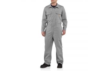 Image of Carhartt Flame-Resistant Traditional Twill Coverall, Gray, 34/Regular 101017-033-REG-34
