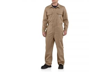 Image of Carhartt Flame-Resistant Traditional Twill Coverall, Khaki, 34/Regular 101017-250-REG-34