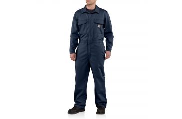 Image of Carhartt Flame-Resistant Traditional Twill Coverall, Dark Navy, 34/Regular 101017-410-REG-34