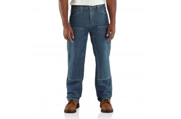 Image of Carhartt Flame-Resistant Utility Denim Double Front Jean, Midstone, 48/32 100170-451-32-48