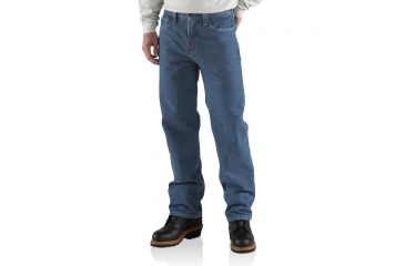 Image of Carhartt Flame-Resistant Utility Denim Jean for Mens, Midstone, 31/34 FRB004-MDS-34-31
