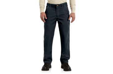 Image of Carhartt Flame-Resistant Washed Duck Work Dungaree, Dark Navy, 30/30 100791-410-30-30