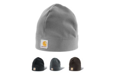 Image of Carhartt Fleece Hat - Mens, Asphalt, Black, Charcoal Heather, Dark Brown