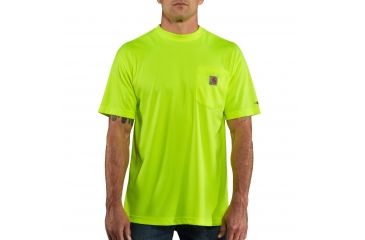 Image of Carhartt Force Color Enchanced Short-Sleeve T-Shirt, Brite Lime, 2XL/Regular 100493-323-REG-2XL