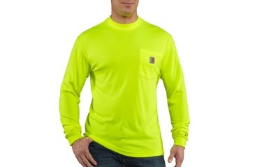 Image of Carhartt Force Color Enhanced Long Sleeve T-Shirt, Brite Lime, Medium/Regular 100494-323-REG-M