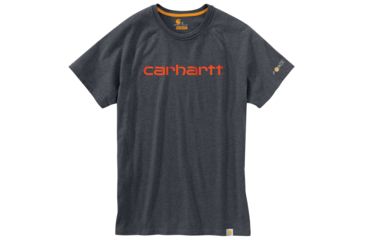 Image of Carhartt Force Cotton Delmont Gphc Short Sleeve T Shirt - Mens, Granite Heather, L-REG 102549-020-REG-L
