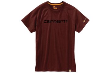 Image of Carhartt Force Cotton Delmont Gphc Short Sleeve T Shirt - Mens, Red Brown Heather, 2XL-REG 102549-603-REG-2XL