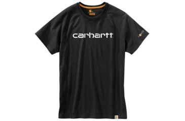 Image of Carhartt Force Cotton Delmont Graphic Shortt Sleeve T Shirt - Mens, Black, Large, Tall, 102549-001-TLL-L