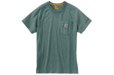 Image of Carhartt Force Cotton Delmont LS T-Shirt - Men's, Balsam Green Heather, Extra Large, Regular, 100410-G03REGXLA