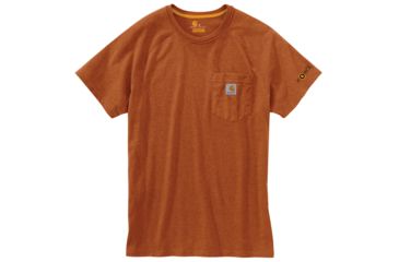 Image of Carhartt Force Cotton Delmont LS T-Shirt - Men's, Umber Heather, Small, Regular, 100410-O05REGSA