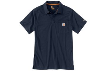 Image of Carhartt Force Cotton Delmont Pocket Polo - Mens, Navy, 2XL-Regular, 103569-412-2XL-REG