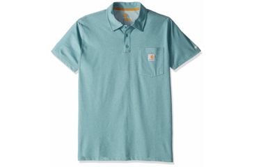 Image of Carhartt Force Cotton Delmont Pocket Polo Regular - Mens, Cinderblock Heather, 4XL, 103569-493-4XL-REG