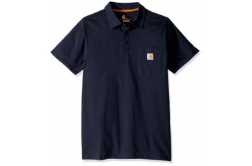 Image of Carhartt Force Cotton Delmont Pocket Polo Regular - Mens, Navy, 4XL, 103569-412-4XL-REG