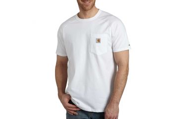 Image of Carhartt Force Cotton Delmont LS T-Shirt - Men's, White, 2XL, Regular, 100410-100-REG-2XL