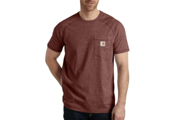 Image of Carhartt Force Cotton Delmont LS T-Shirt - Men's, Sable Heather, Large, Regular, 100410-210-REG-L