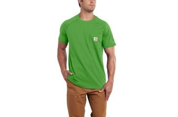 Image of Carhartt Force Cotton Delmont LS T-Shirt - Men's, Foliage, Large, Regular, 100410-351-REG-L