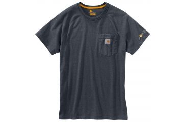 Image of Carhartt Force Cotton Delmont Short Sleeve T Shirt Relaxed Fit - Mens, Granite Heather, Large-Regular 100410-020-REG-L