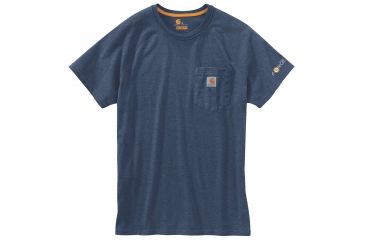Image of Carhartt Force Cotton Delmont Short Sleeve T Shirt Relaxed Fit - Mens, Light Huron Heather, X-Large-Tall 100410-446-REG-2XL