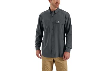 Image of Carhartt Force Extremes Angler Long Sleeve Shirt - Mens, Shadow, XL-REG 103011-029-REG-XL