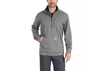 Image of Carhartt Force Extremes Mck Nck Half Zip Sweatshirt - Mens, Granite Heather, XL-REG, 102831-020-REG-XL