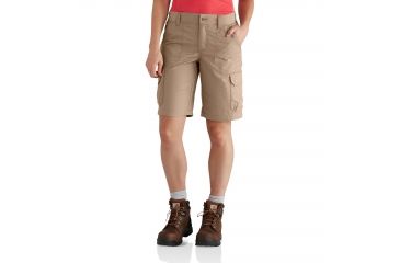 Image of Carhartt Force Extremes Short for Womens, Field Khaki, 12/Regular 102439-285-REG-12