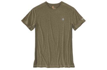 Image of Carhartt Force Extremes Short Sleeve T-shirt - Mens, Burnt Olive Heather/Burnt Olive, M-REG 102960-390-REG-M